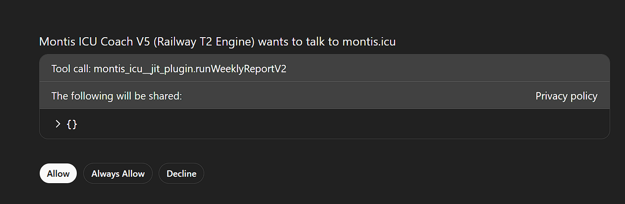 Allow Montis actions in ChatGPT